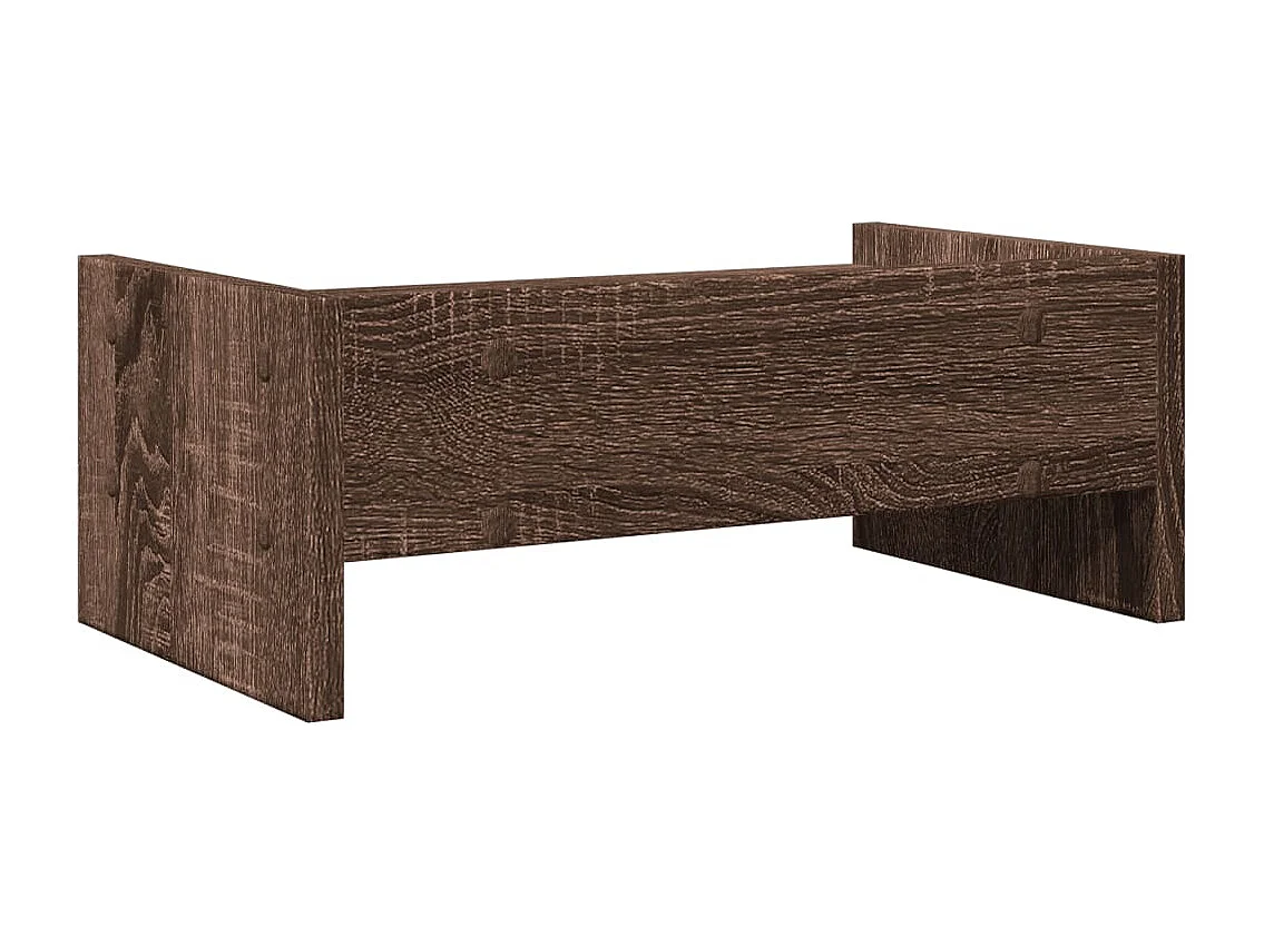 Soporte para monitor roble marrón 42x24x16 cm madera contrachapada