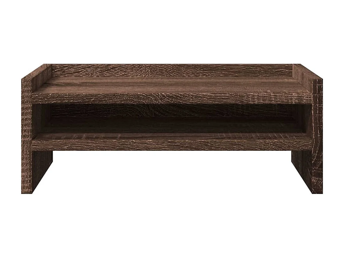 Bruin eiken monitorstandaard 42x24x16 cm parket