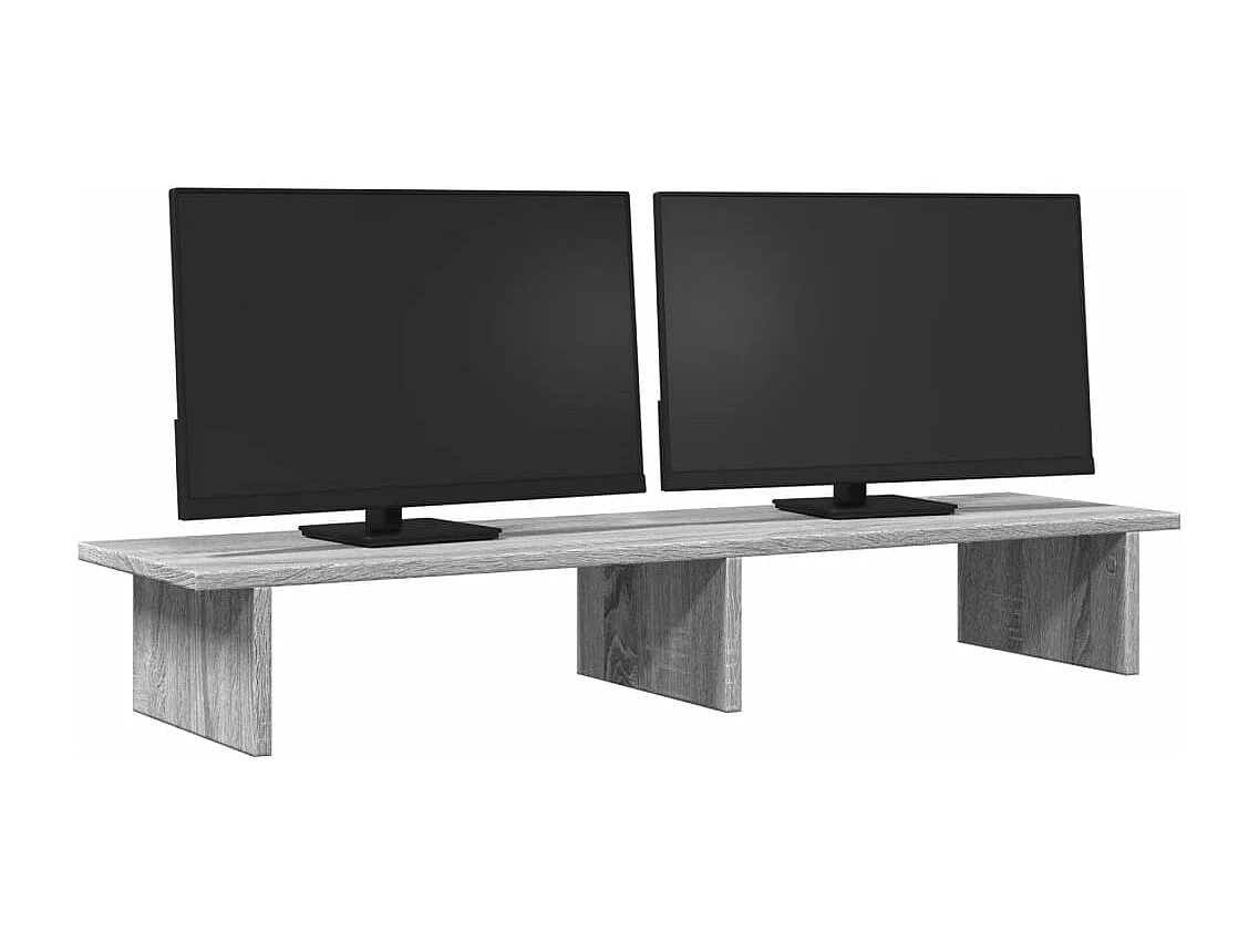 Supporto per monitor Sonoma grigio 100x27x15 cm in derivati del legno