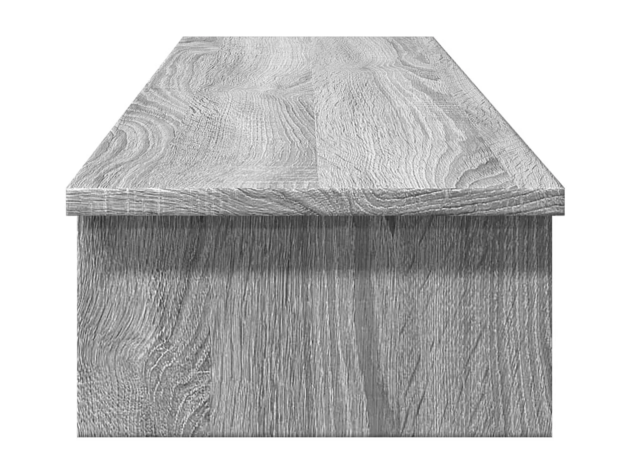 Supporto per monitor Sonoma grigio 100x27x15 cm in derivati del legno