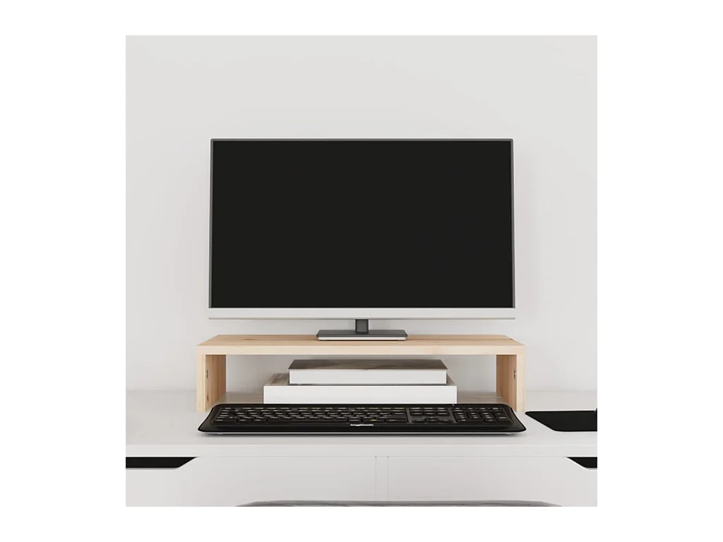 Monitorstandaard 50x27x10 cm Massief grenenhout