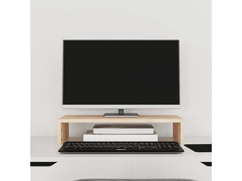 Support pour moniteur 50x27x10 cm Bois de pin solide