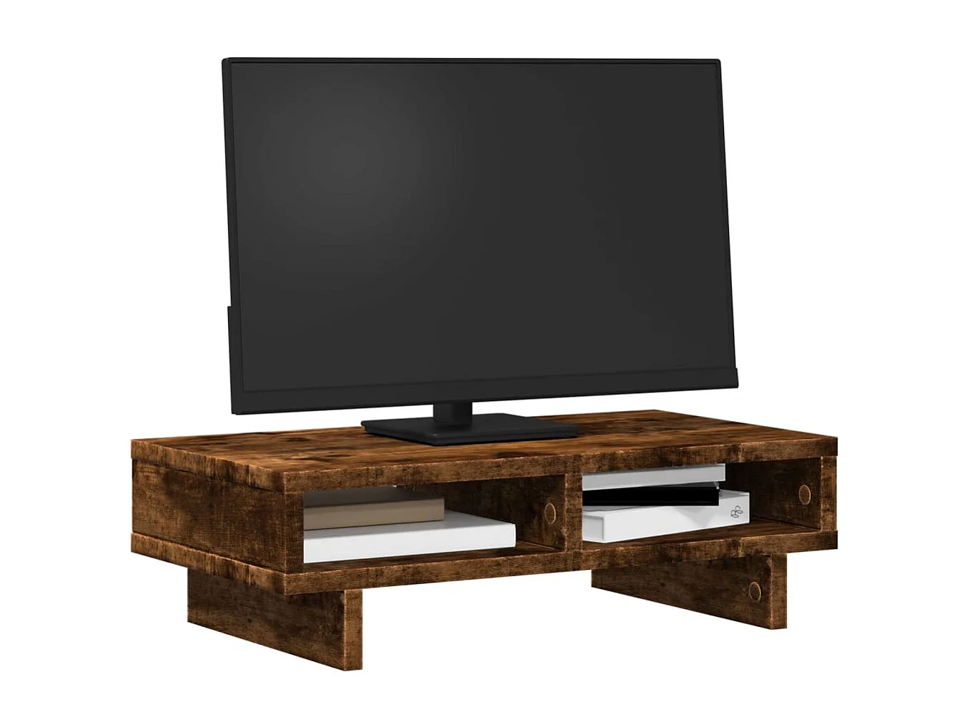 Monitorständer aus geräucherter Eiche, 50 x 27 x 15 cm, Holzwerkstoff