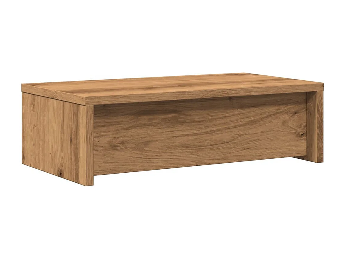 Support de moniteur et tiroirs chêne artisanal bois ingénierie