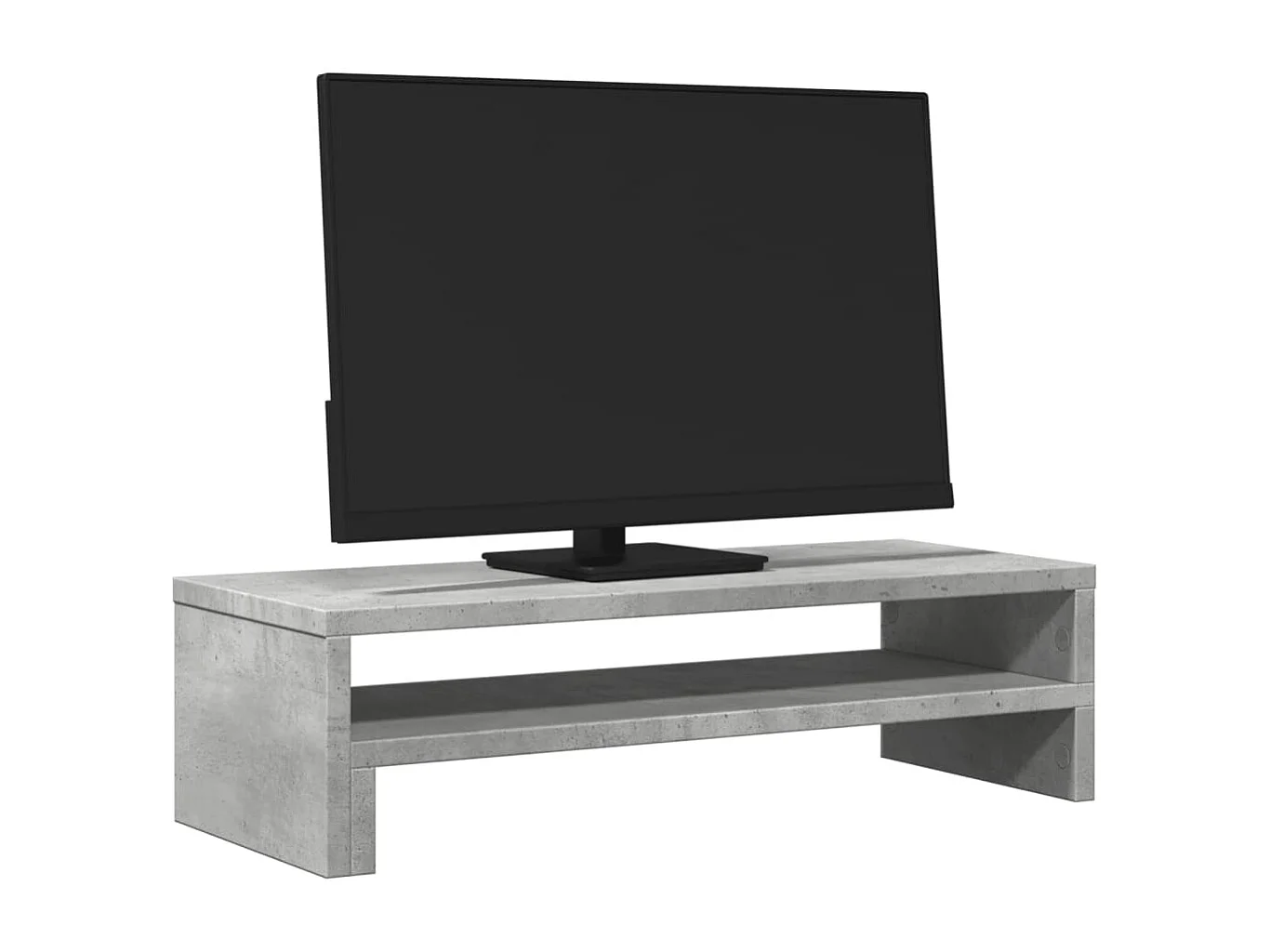 Support de moniteur gris béton 54x22x15 cm bois d'ingénierie