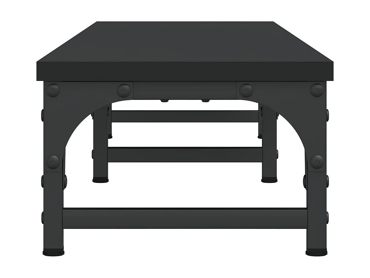 Support de moniteur noir 105x23x15,5 cm bois d'ingénierie
