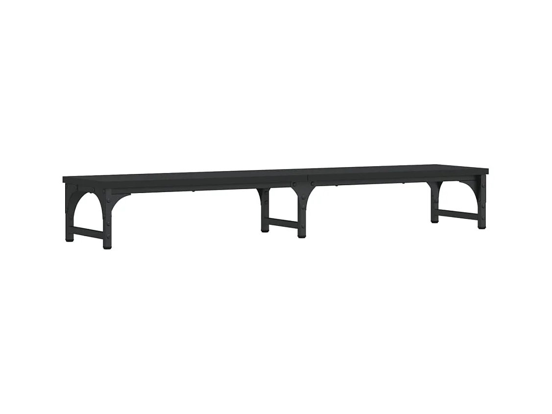 Support de moniteur noir 105x23x15,5 cm bois d'ingénierie