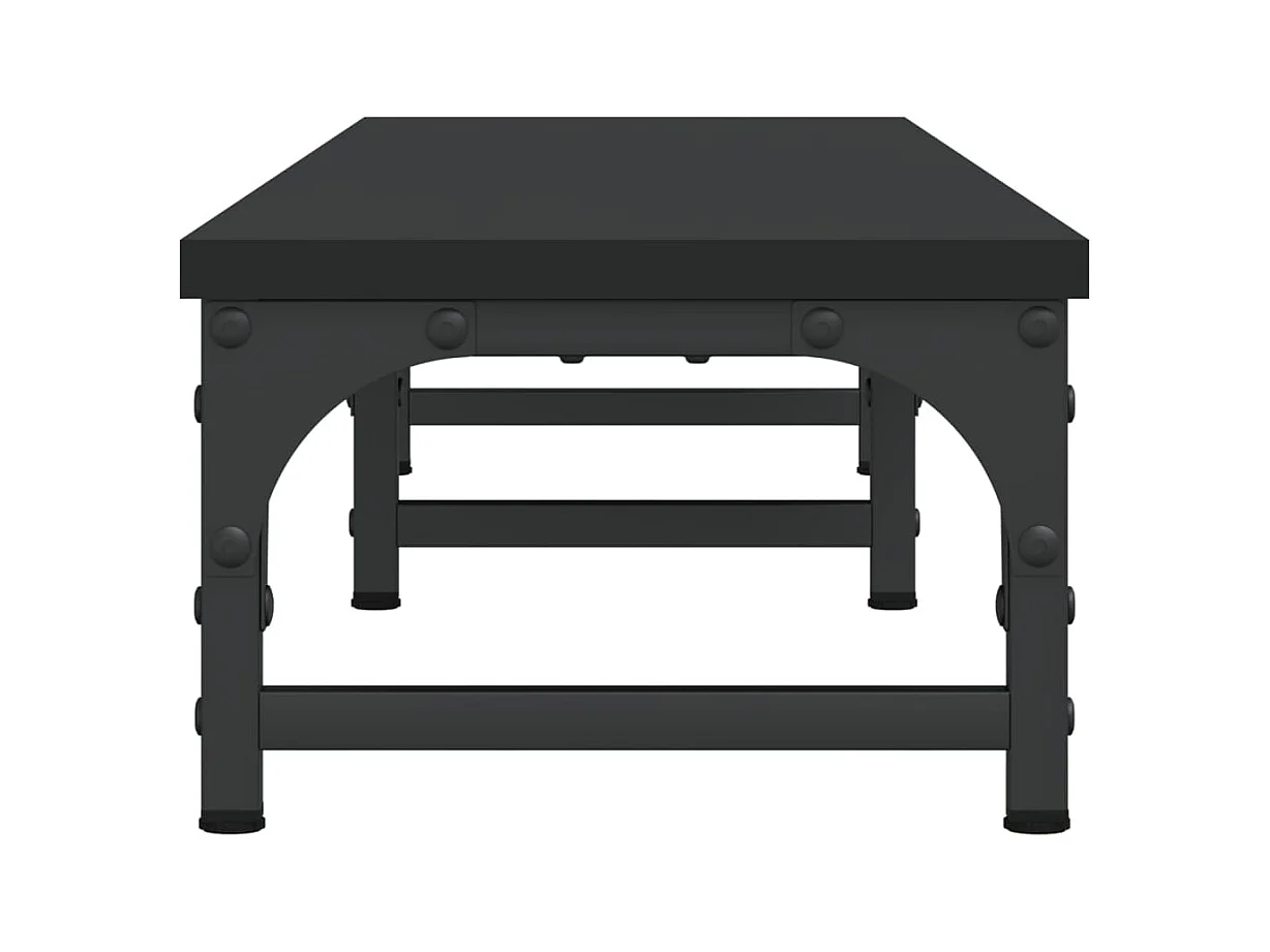Support de moniteur noir 105x23x15,5 cm bois d'ingénierie