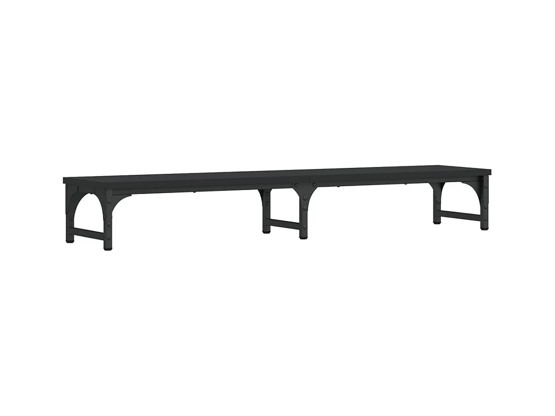 Support de moniteur noir 105x23x15,5 cm bois d'ingénierie