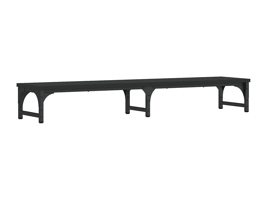 Support de moniteur noir 105x23x15,5 cm bois d'ingénierie