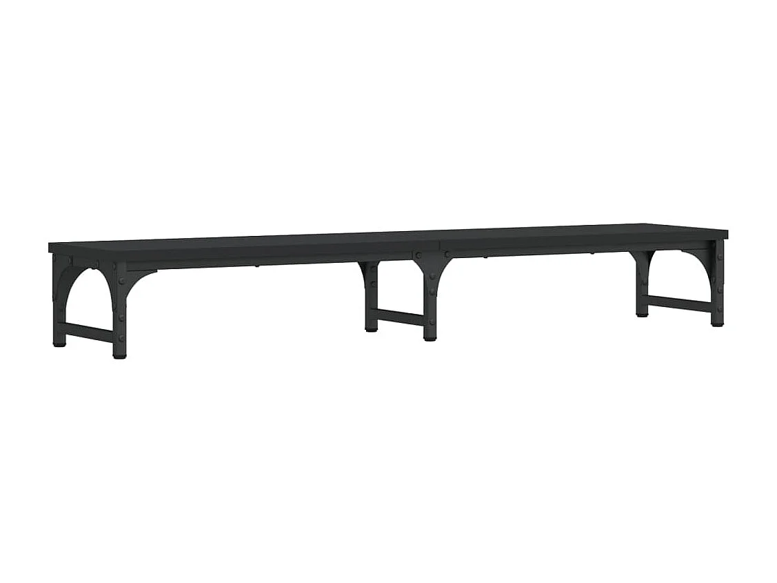 Support de moniteur noir 105x23x15,5 cm bois d'ingénierie