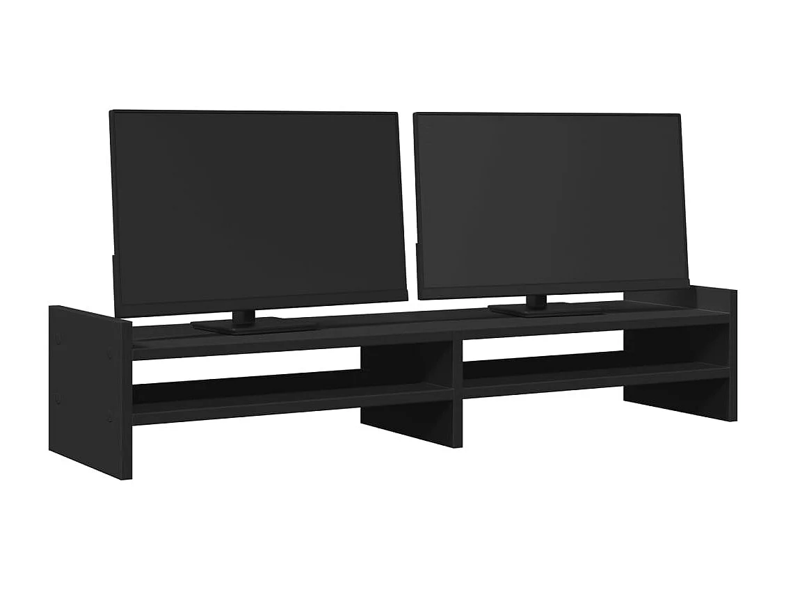 Schwarzer Monitorständer 100x27x20 cm aus Holzwerkstoff