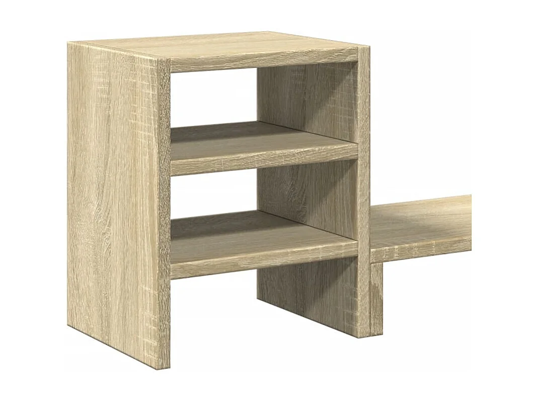 Suporte para monitor de madeira projetada e organizador de mesa