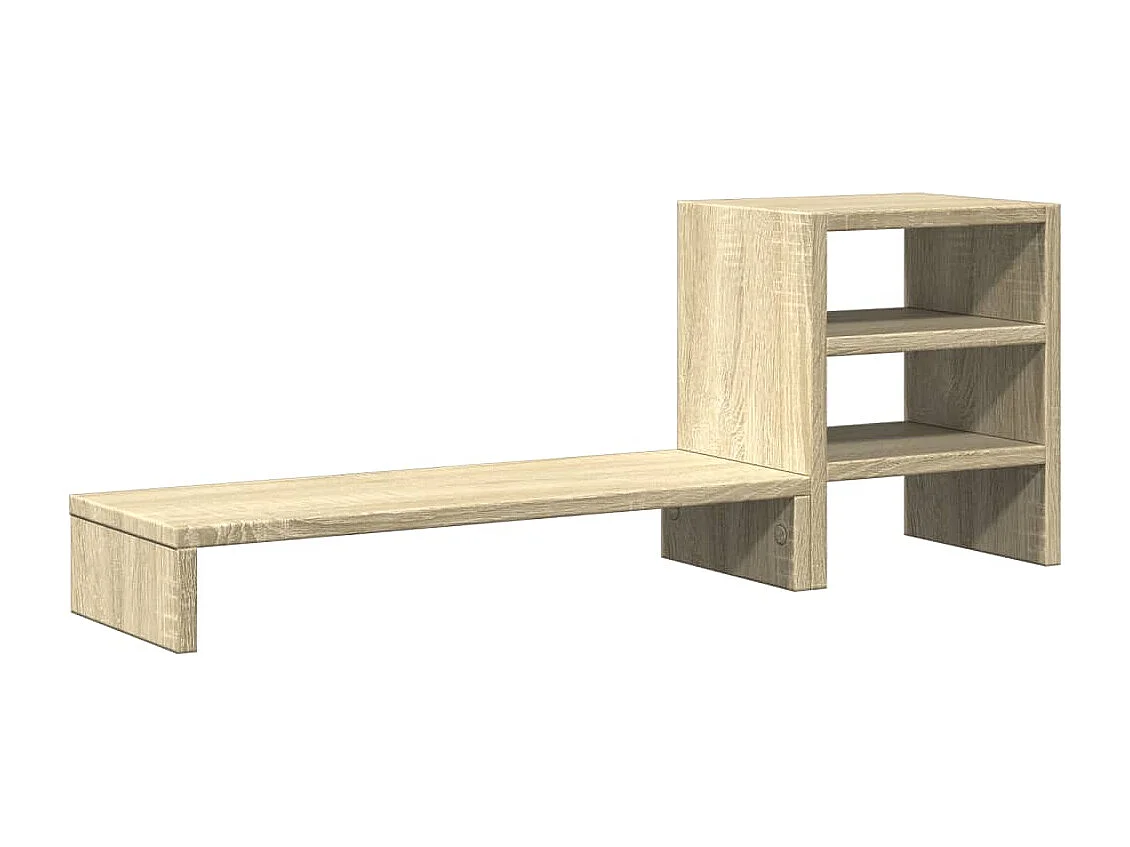 Soporte para monitor y organizador de escritorio de madera diseñada