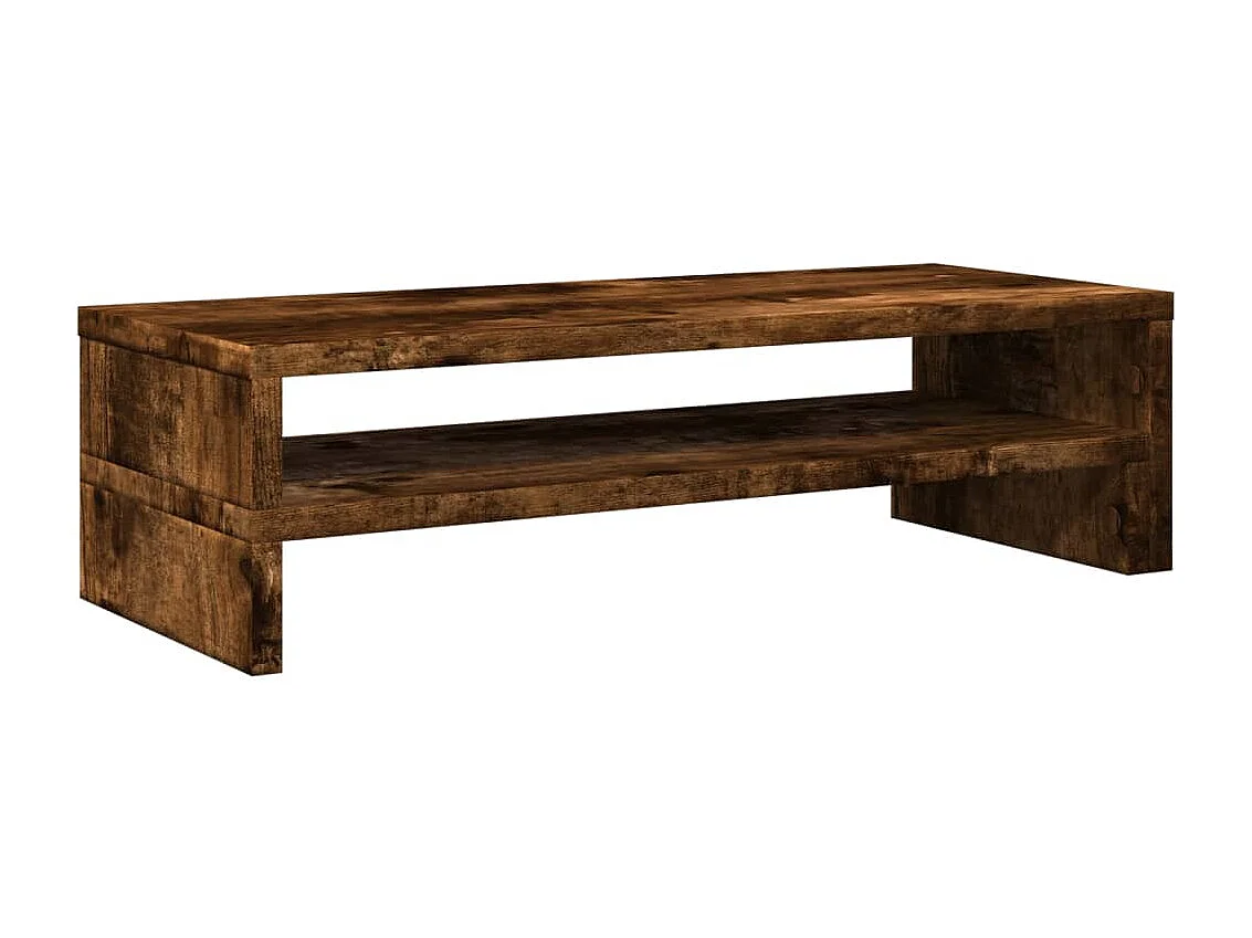 Support de moniteur chêne fumé 54x22x15 cm bois d'ingénierie