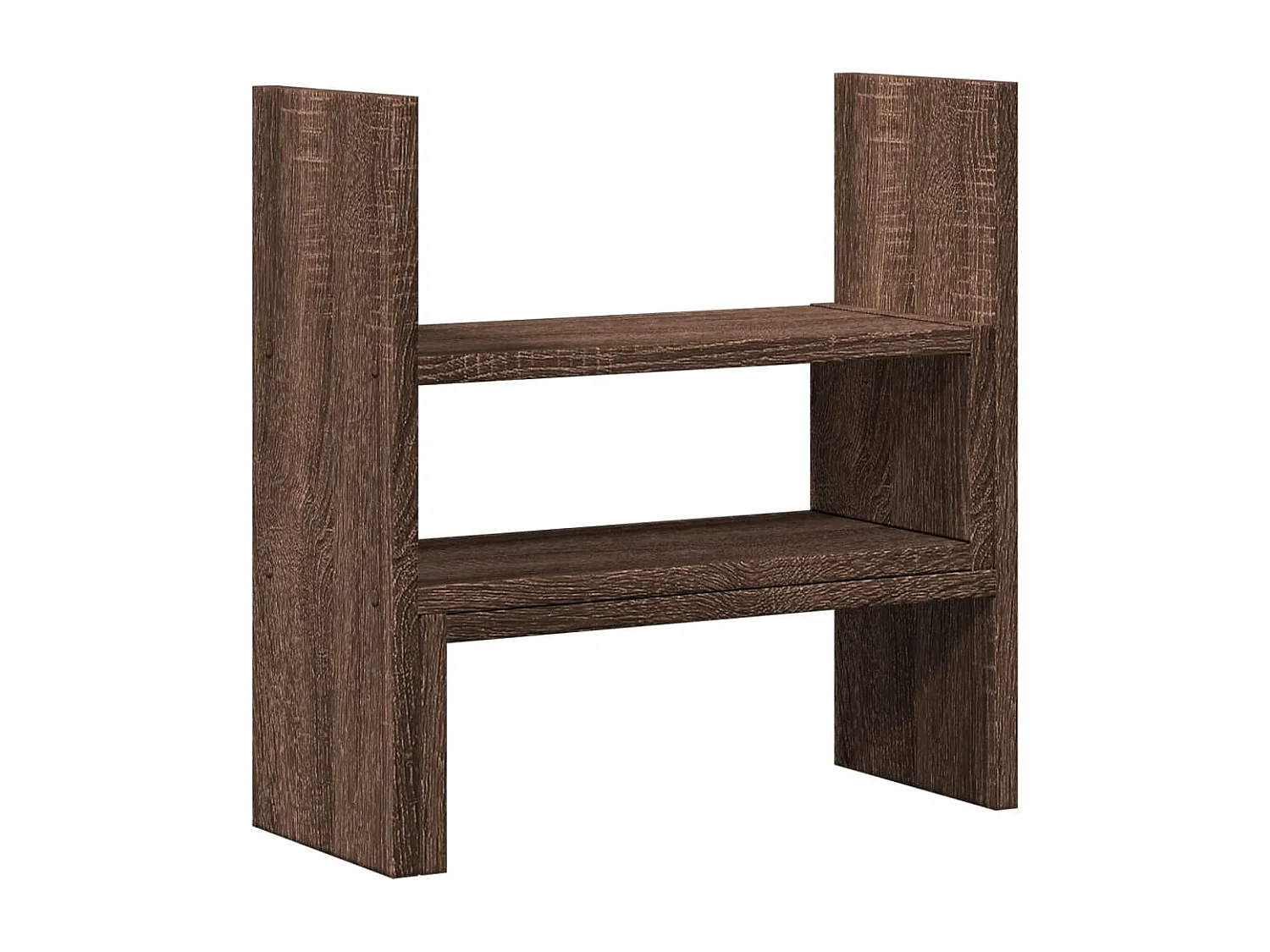 Organisateur de bureau réglable chêne marron bois d'ingénierie