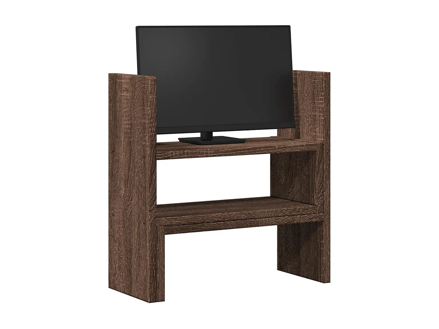 Organisateur de bureau réglable chêne marron bois d'ingénierie