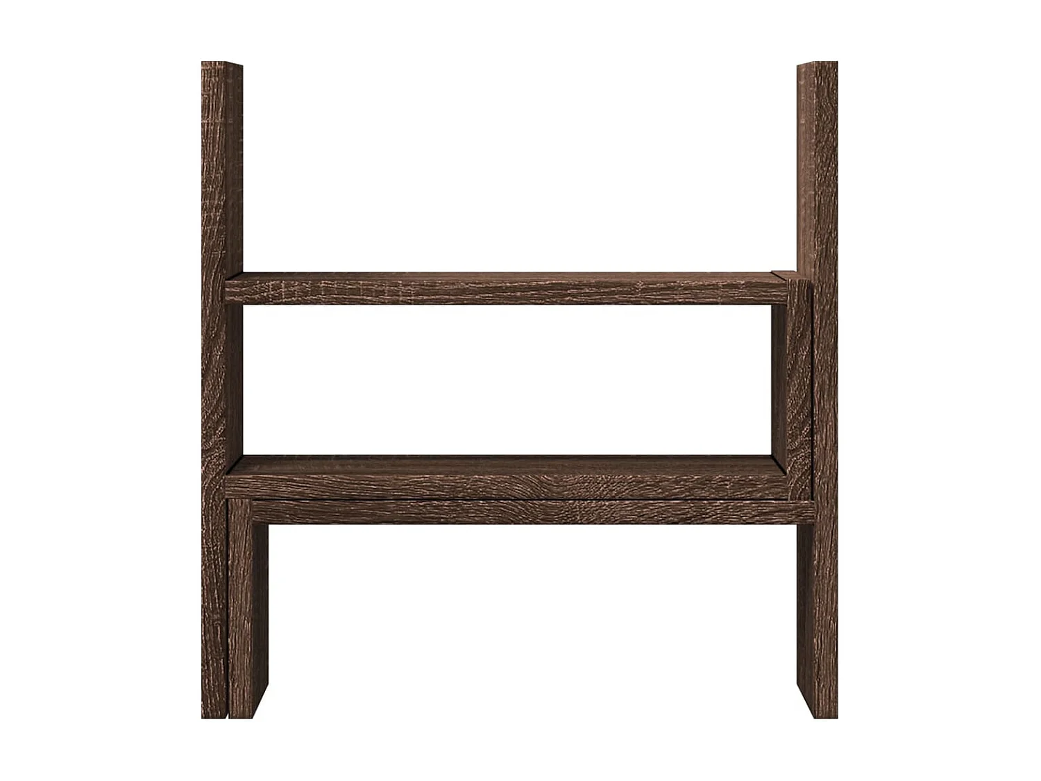 Organisateur de bureau réglable chêne marron bois d'ingénierie