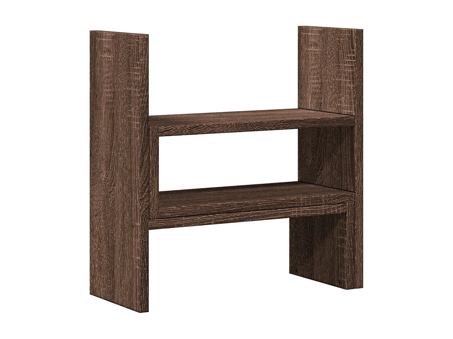 Organisateur de bureau réglable chêne marron bois d'ingénierie