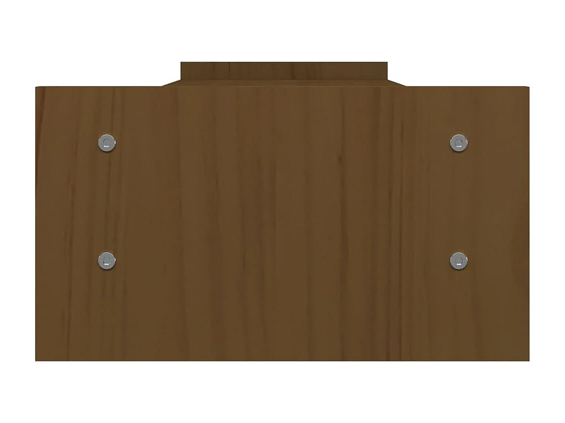 Monitorstandaard Honingbruin 100x27x15 cm Massief grenenhout