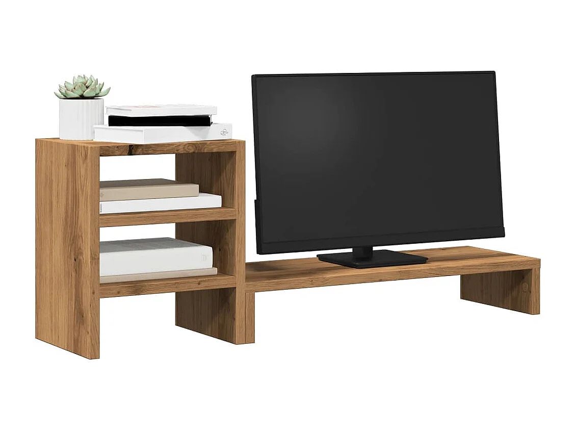 Supporto per monitor e organizer da scrivania in legno ingegnerizzato