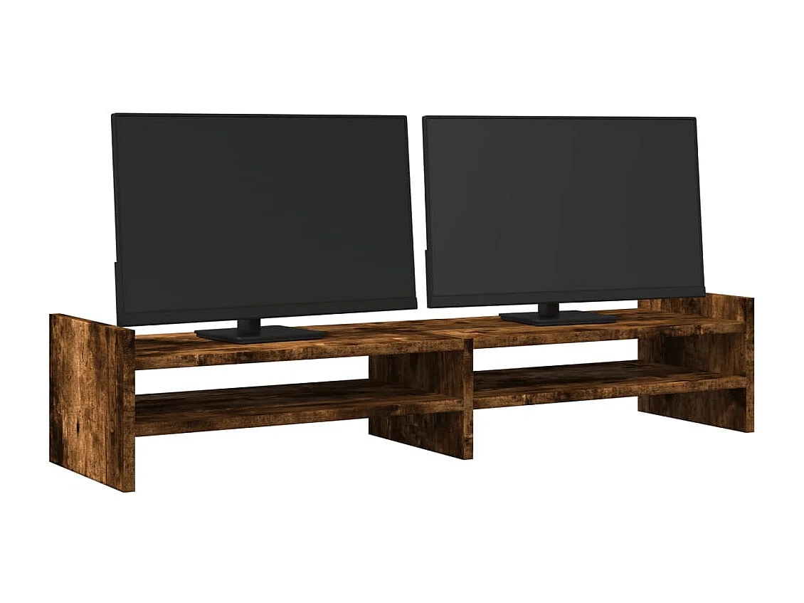 Support de moniteur chêne fumé 100x27x20 cm bois d'ingénierie