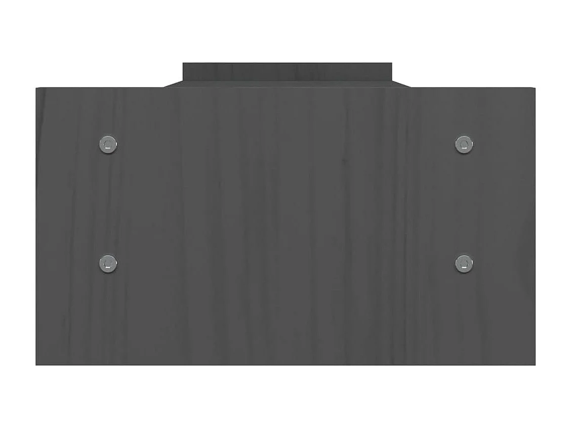 Suporte para monitor Cinza 100x27x15 cm Madeira maciça de pinho