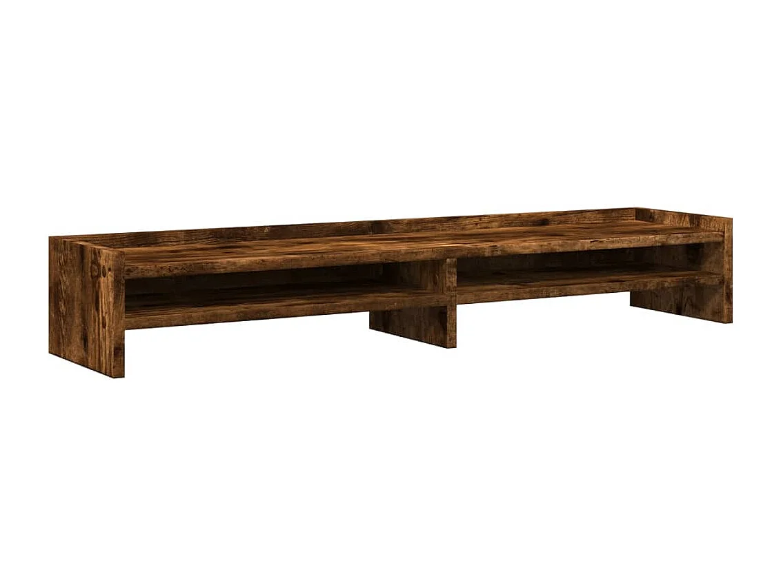 Support de moniteur chêne fumé 100x24x16 cm bois d'ingénierie