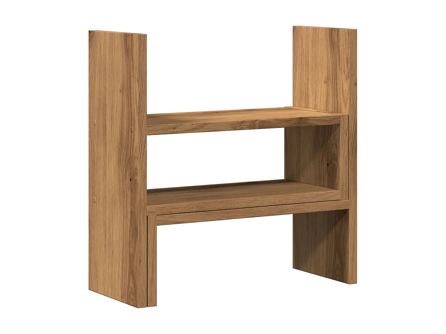 Organizador de escritorio ajustable en madera de ingeniería de roble artesanal