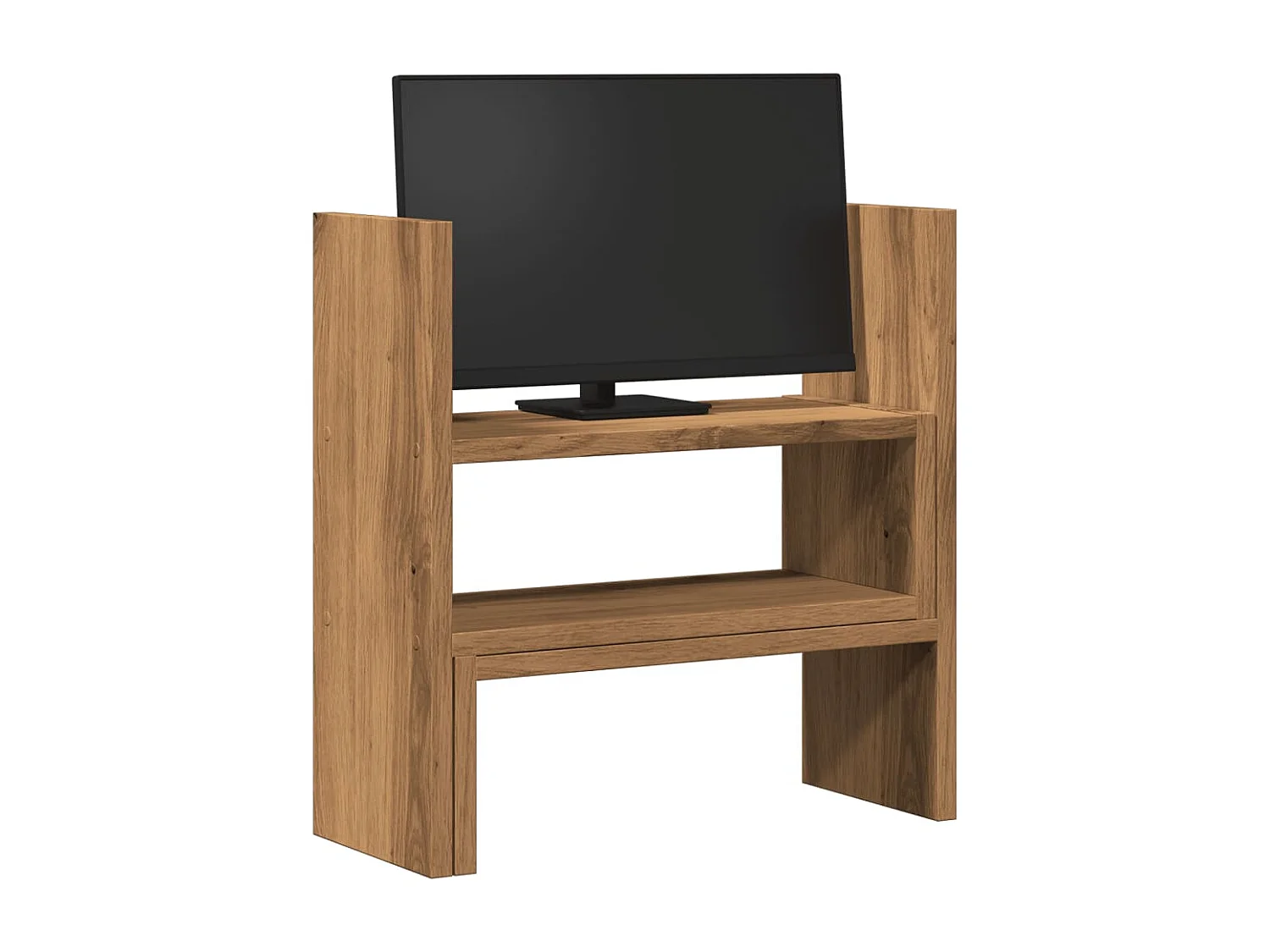 Organizador de escritorio ajustable en madera de ingeniería de roble artesanal