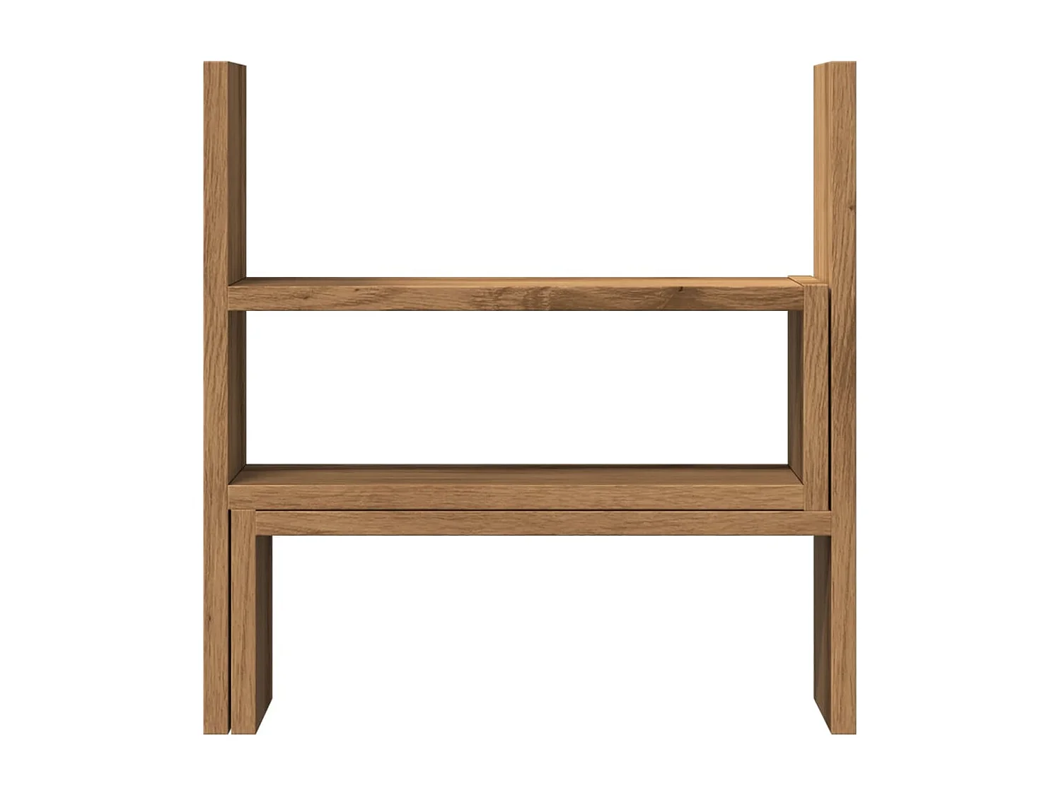 Organizador de escritorio ajustable en madera de ingeniería de roble artesanal