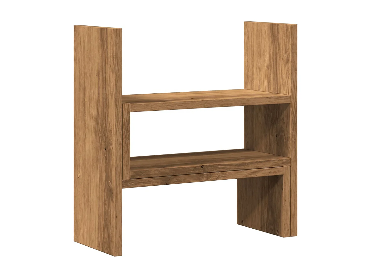 Organizador de escritorio ajustable en madera de ingeniería de roble artesanal