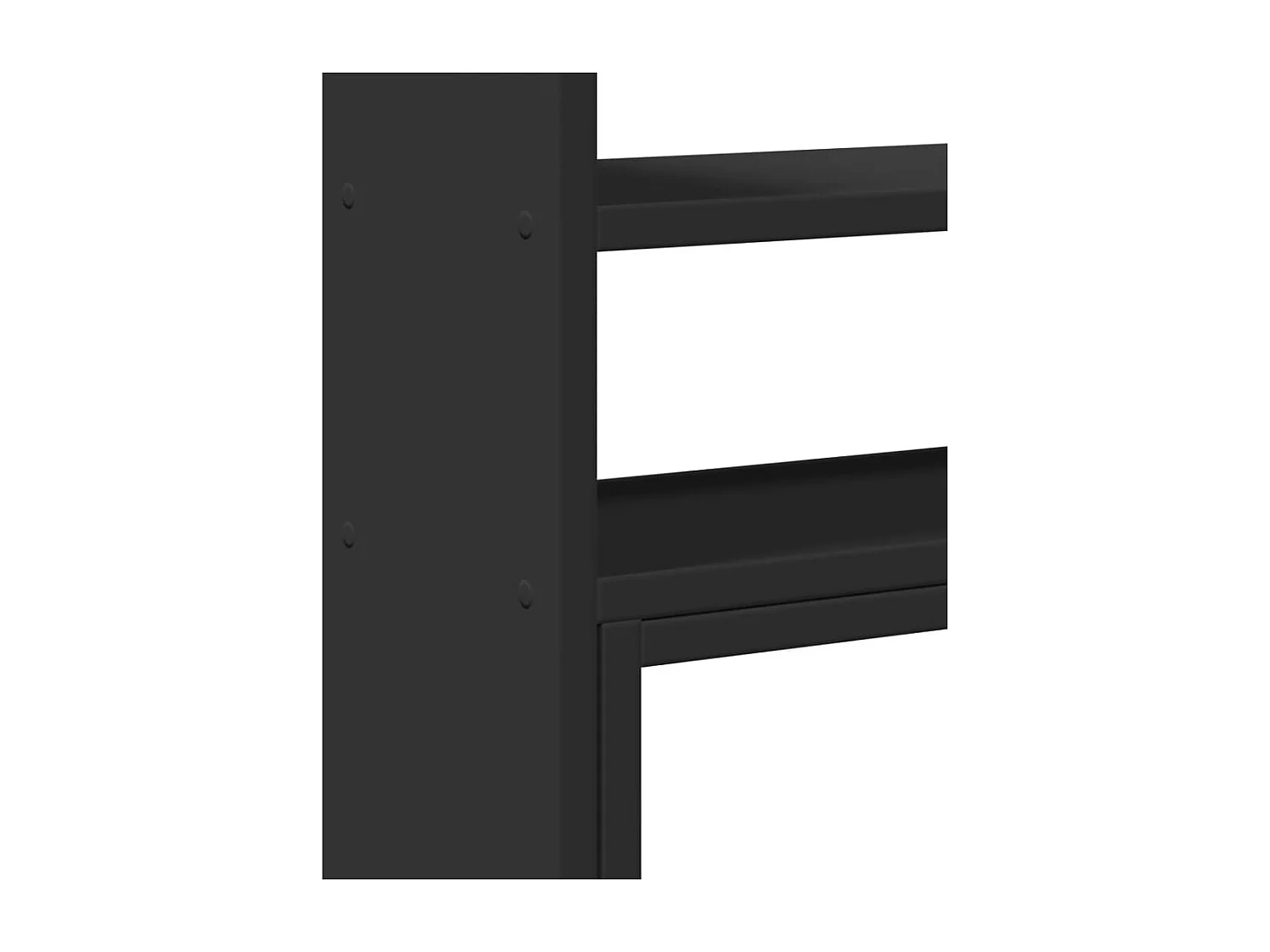 Organizador de escritorio ajustable negro de madera de ingeniería