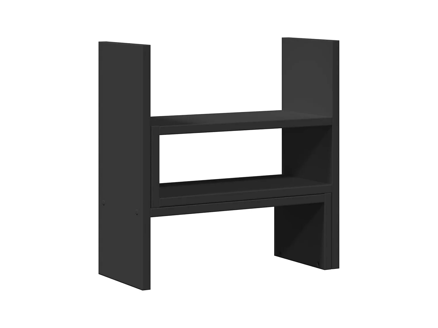 Organisateur de bureau réglable noir bois d'ingénierie