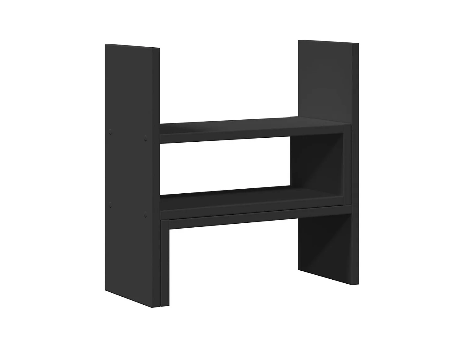 Organisateur de bureau réglable noir bois d'ingénierie