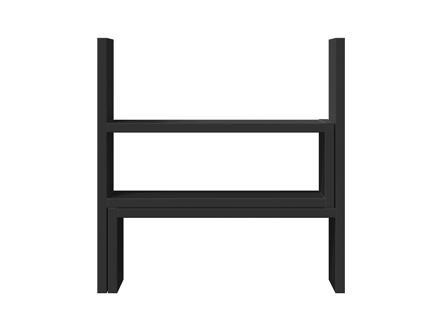 Organisateur de bureau réglable noir bois d'ingénierie