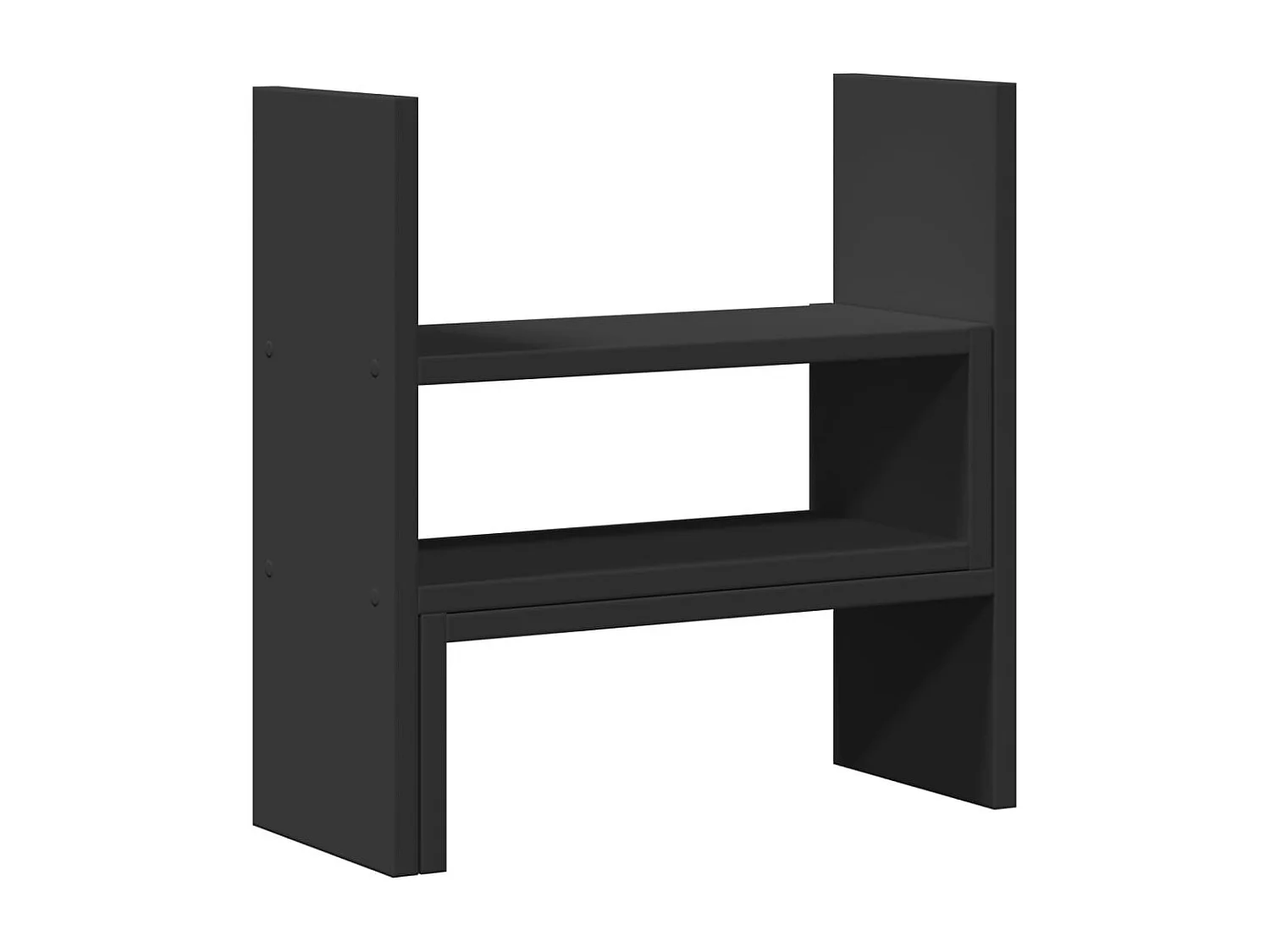 Organisateur de bureau réglable noir bois d'ingénierie