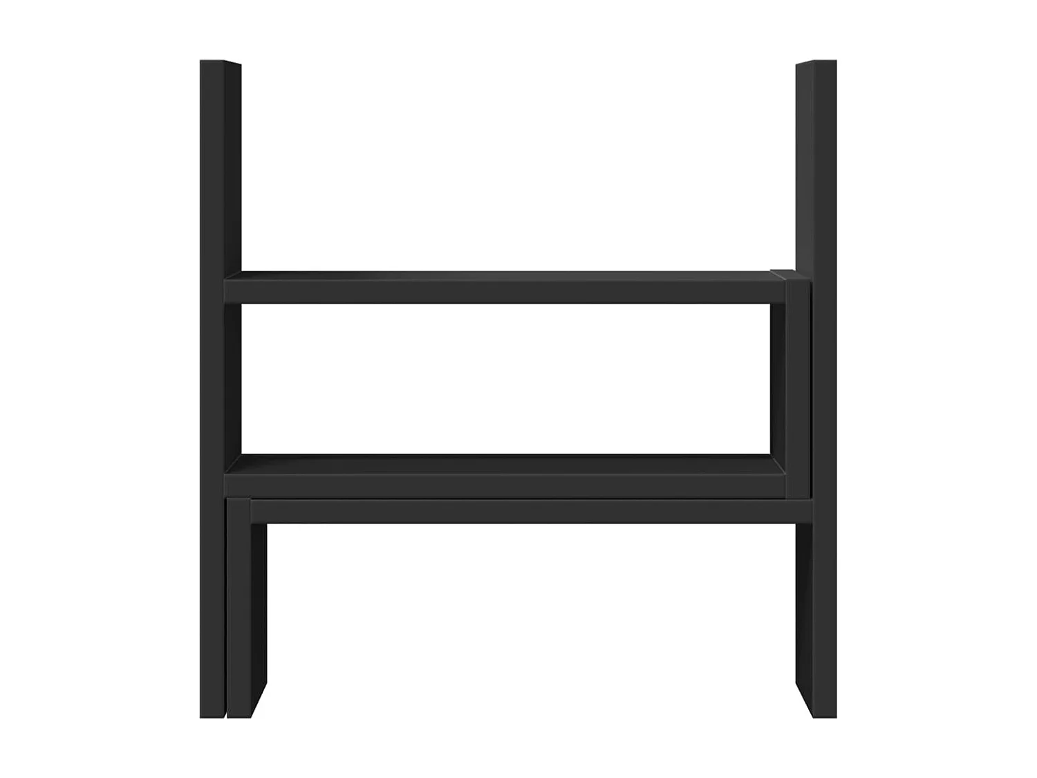 Organisateur de bureau réglable noir bois d'ingénierie