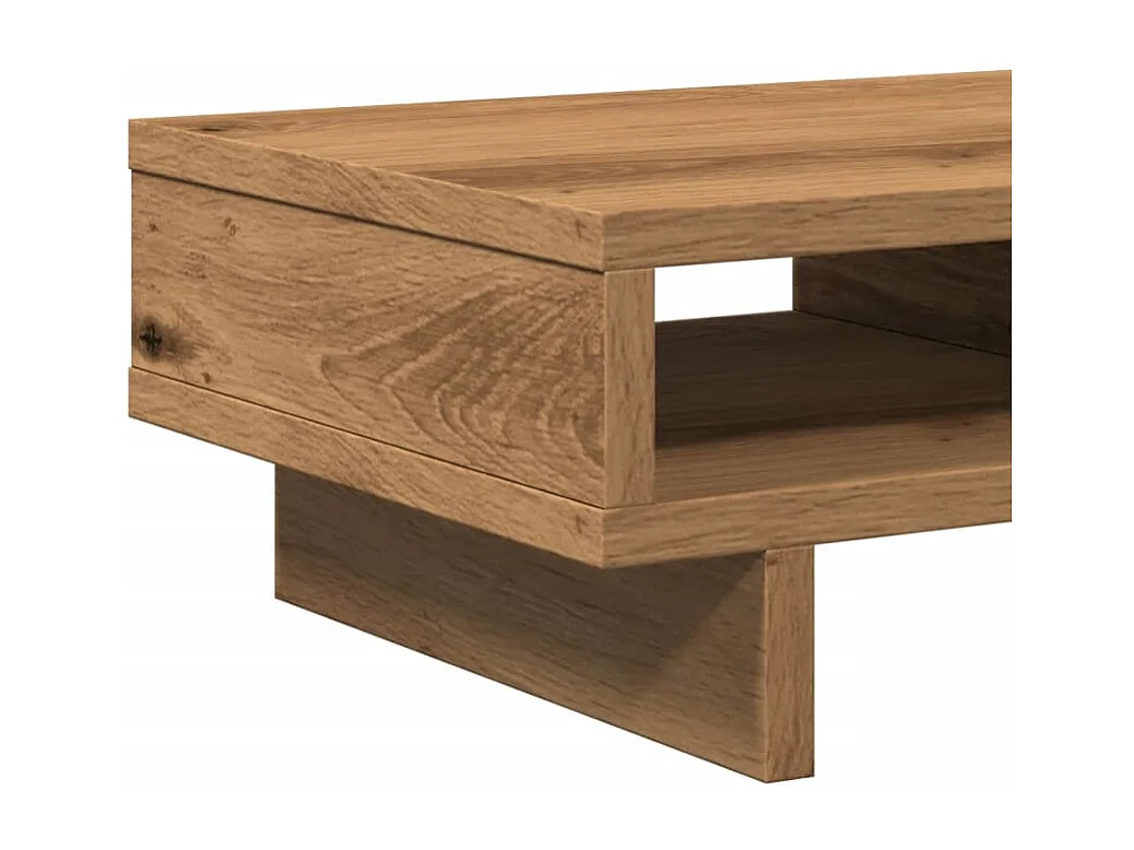 Supporto per monitor artigianale in rovere 50x27x15 cm in MDF