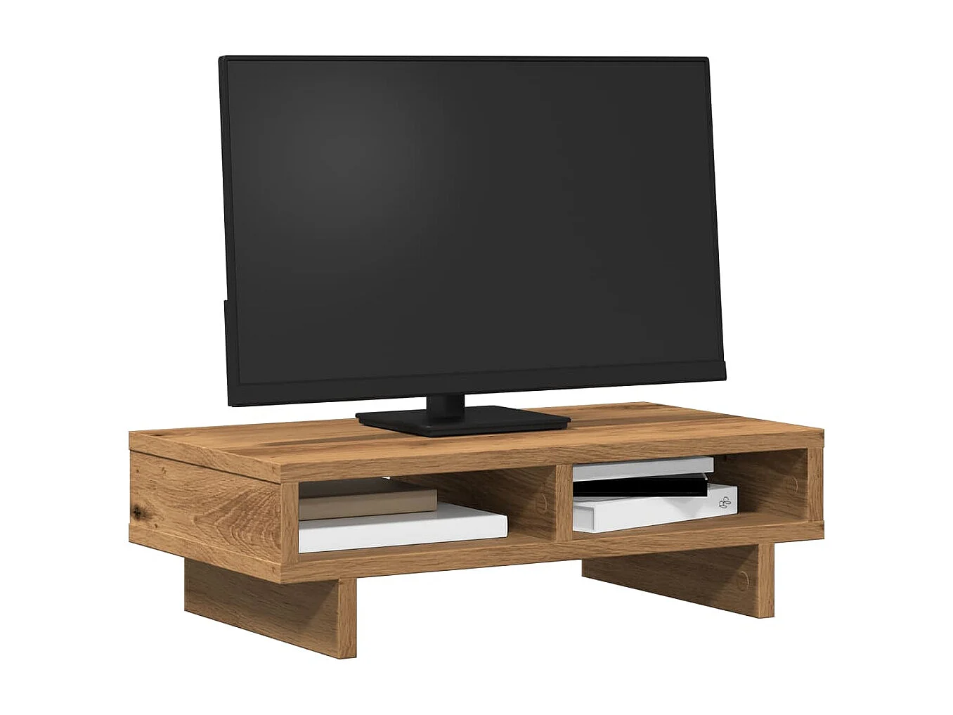 Support de moniteur chêne artisanal 50x27x15 cm bois ingénierie