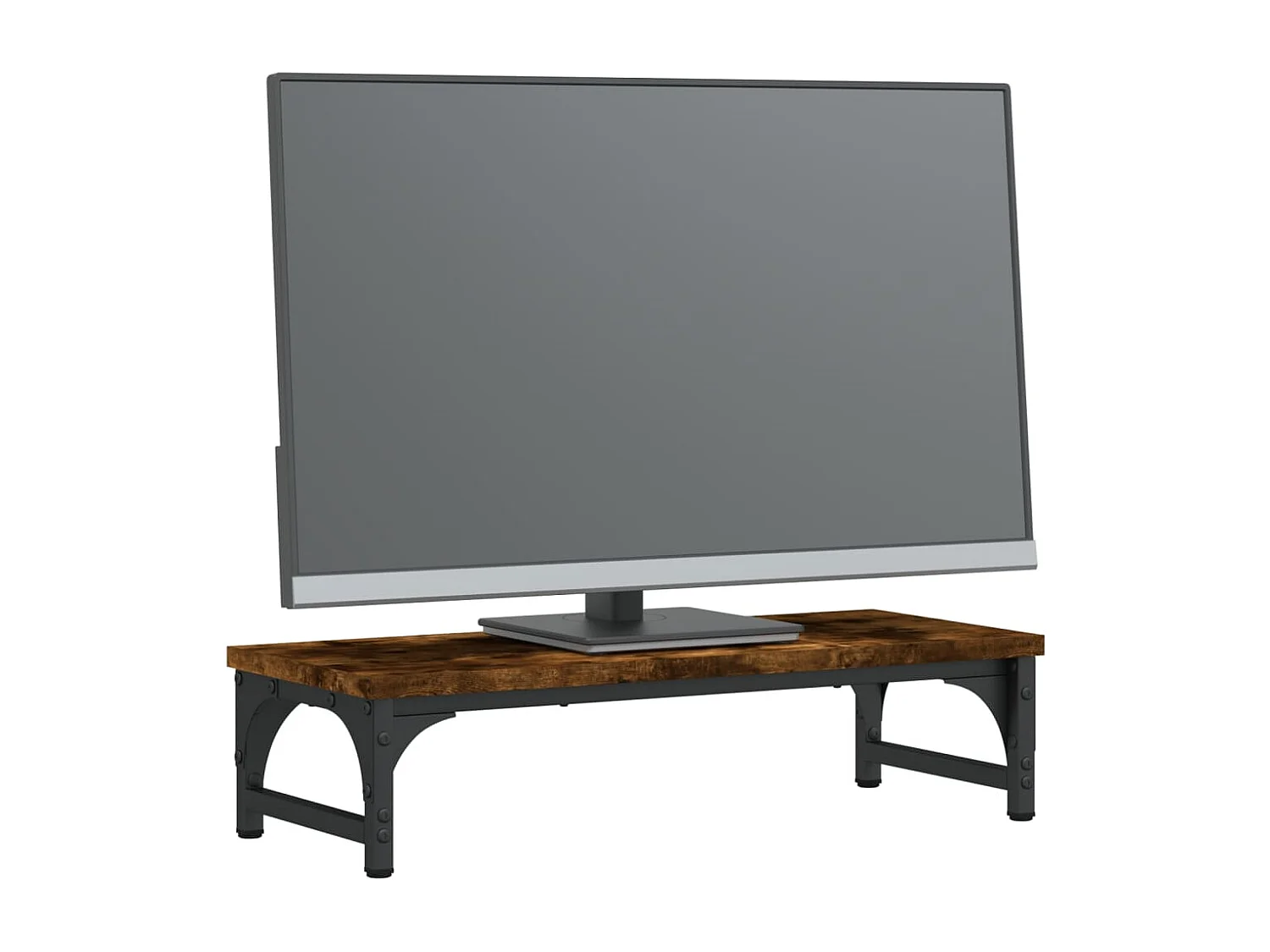 Support de moniteur chêne fumé 55x23x14 cm bois d'ingénierie