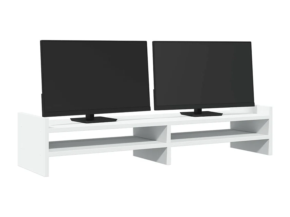 Suporte para monitor branco 100x27x20 cm madeira projetada