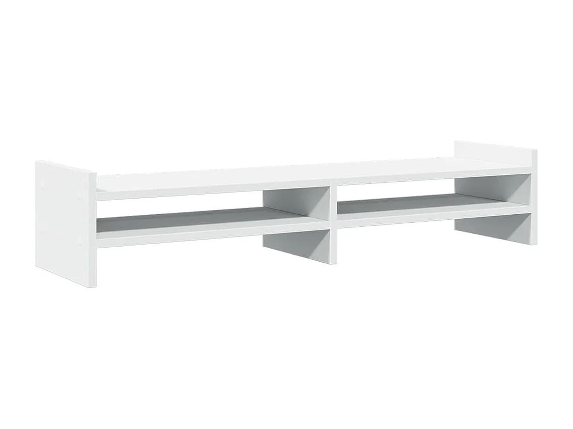 Support de moniteur blanc 100x27x20 cm bois d'ingénierie