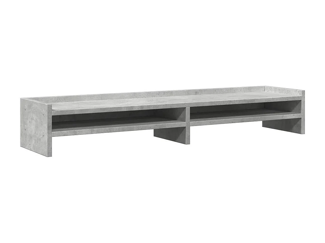 Support de moniteur gris béton 100x24x16 cm bois d'ingénierie