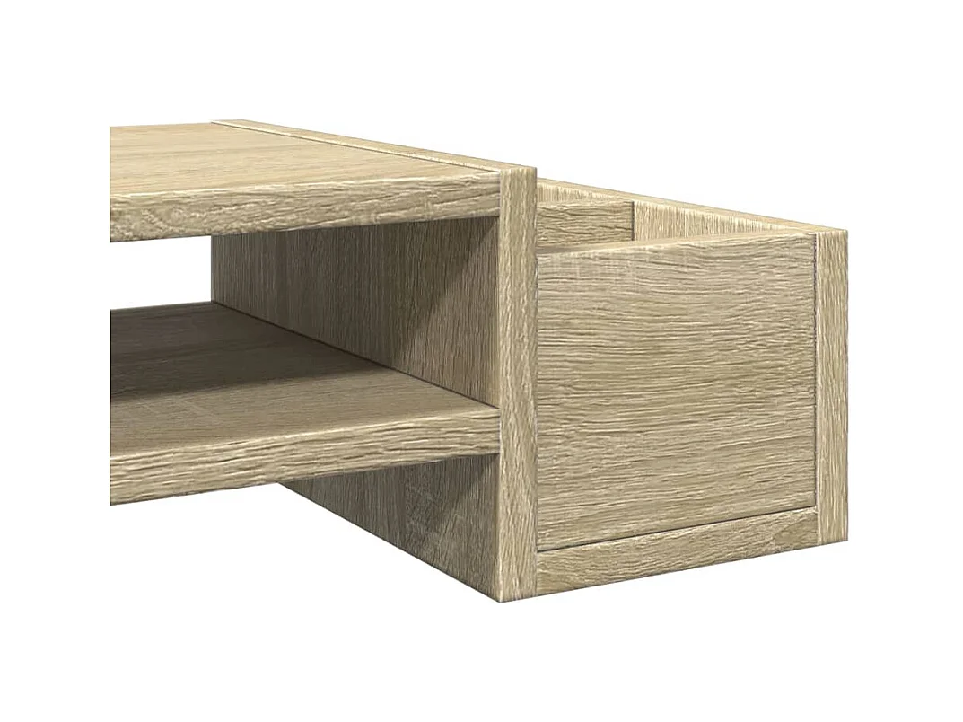 Support de moniteur et rangement chêne sonoma bois d'ingénierie