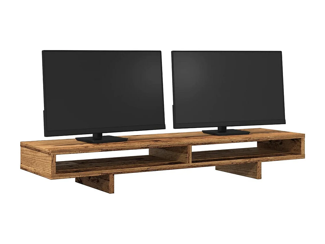 Supporto per monitor in legno vecchio 100x27x15 cm in derivati del legno