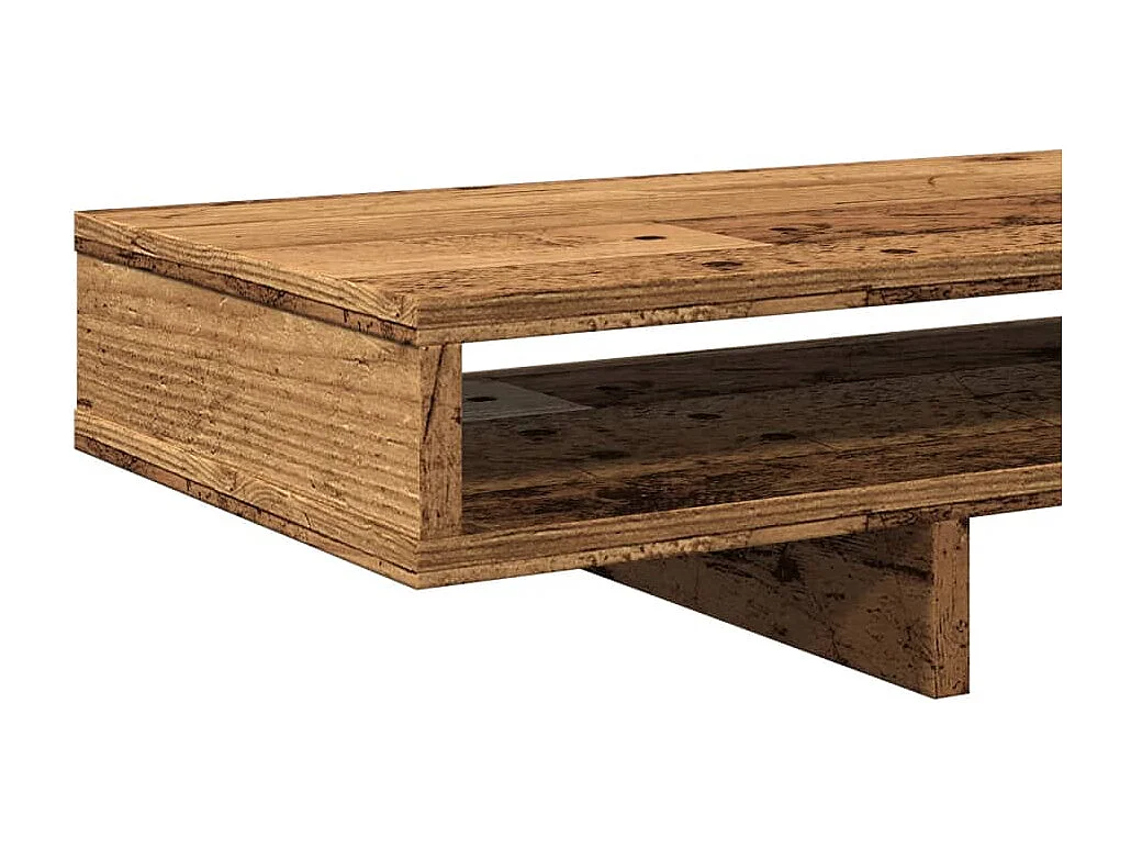 Supporto per monitor in legno vecchio 100x27x15 cm in derivati del legno