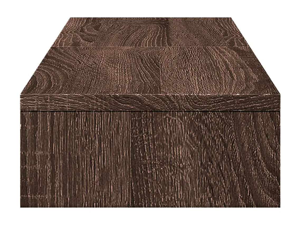 Support de moniteur élévateur réglable chêne marron