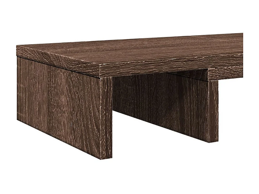 Support de moniteur élévateur réglable chêne marron