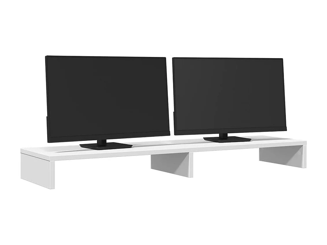 Suporte para monitor branco 100x27x10 cm madeira projetada